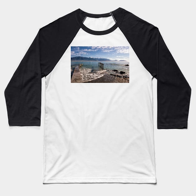 Mountainous Morning Baseball T-Shirt by krepsher